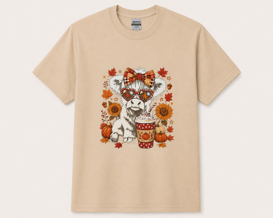 Fall Highland Cow T-shirt