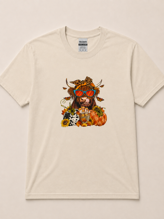 Fall Highland Cow T-shirt